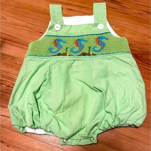 Adorable fish smocked bubble